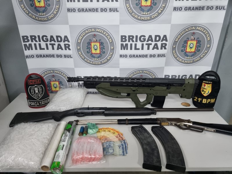 Brigada Militar prende indivíduo por porte ilegal de arma e tráfico de