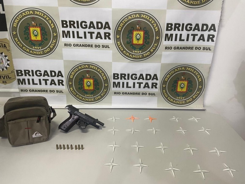 Brigada Militar efetua prisão de um indivíduo por tráfico de drogas e