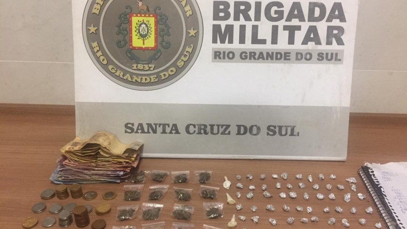 Brigada Militar de Santa Cruz do Sul prende indivíduo por Tráfico de Entorpecentes