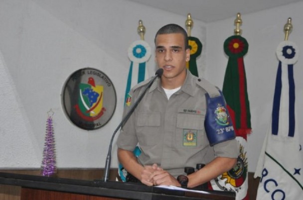 Policial Militar de Venâncio Aires é homenageado na Câmara de Vereadores


