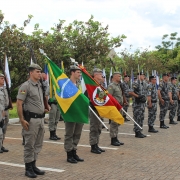 Tropa formada no dispositivo de formatura