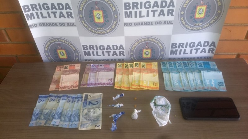 BM de Cachoeira do Sul realiza prisão e apreensão de drogas
