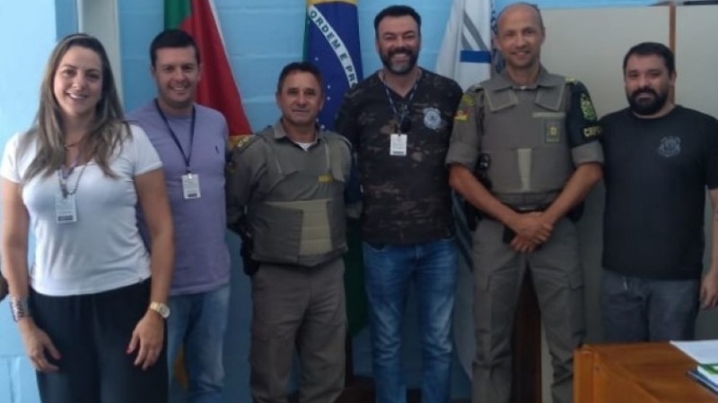 Comandante Regional do vale do Caí e Cmt do 5º BPM realizam visitam a Penitenciaria Modulada de Montenegro