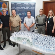 Brigada Militar do Vale do Rio Pardo recebe doação para policiais militares em combate ao coronavírus