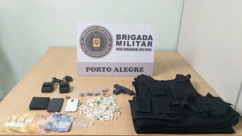 drogas coletes e munições