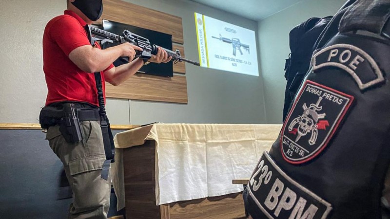Força Tática do 23º BPM realiza treinamento com novo armamento
