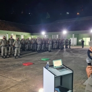 Formatura de Aposição das Platinas nos novos cadetes da Brigada Militar