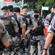 Tropa do 1º BPChoque em apoio a Operação Zero Killer