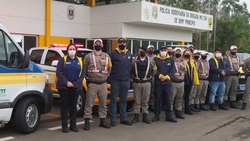 Comando Rodoviário da Brigada Militar realiza operação conjunta de fiscalização com a ANTT na ERS-122