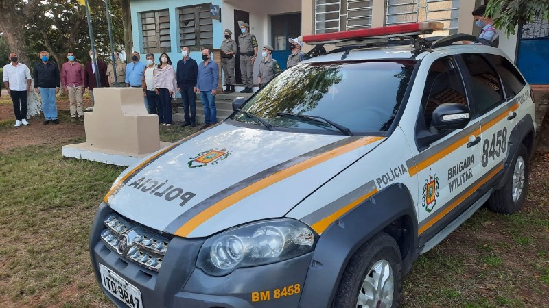 BM reinaugura posto policial comunitário no Distrito de Rincão Del Rey em Rio Pardo e ganha viatura