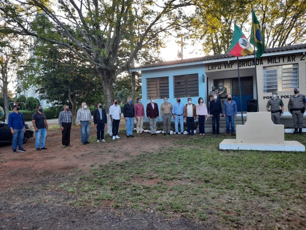 BM reinaugura posto policial comunitário no Distrito de Rincão Del Rey em Rio Pardo e ganha viatura