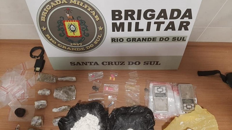 BM de Santa Cruz do Sul prende jovens por tráfico de drogas