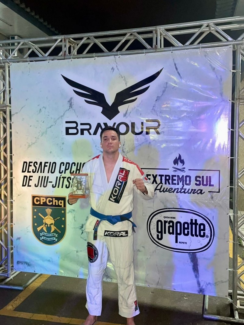 Policial Militar de Venâncio Aires conquista medalha de prata em competição de Jiu Jítsu