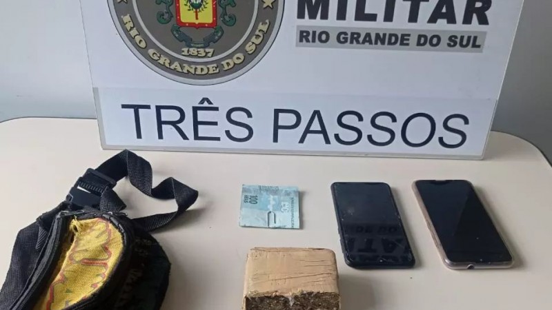 Brigada Militar prende jovens por tráfico de drogas em Três Passos