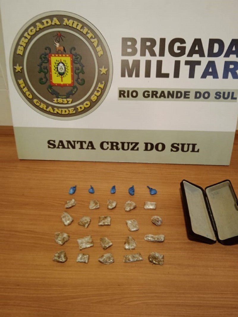 BM de Santa Cruz do Sul prende homem por tráfico de drogas