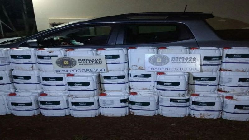 Brigada Militar apreende agrotóxicos contrabandeados em Tiradentes do Sul