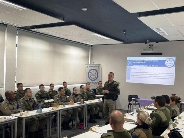 O Comandante do CRPO/VRP, tenente-coronel Giovani Paim Moresco esteve presente na capacitação