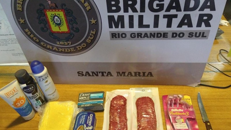 Brigada Militar prende casal após furto em supermercado