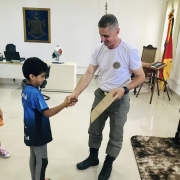 1º RPMon recebe visita de alunos da escola Augusto Ruschi. 