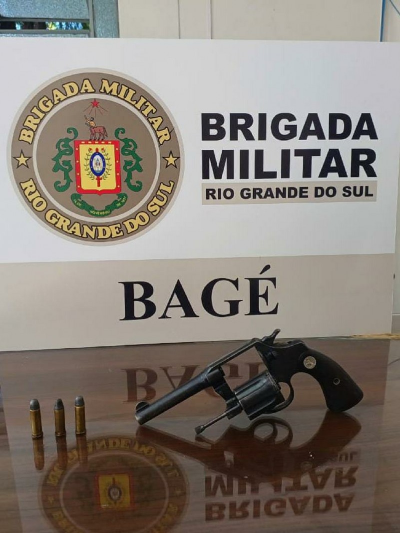 Arma apreendida em Bagé 