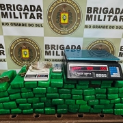 Brigada Militar apreende aproximadamente 52 kg de maconha