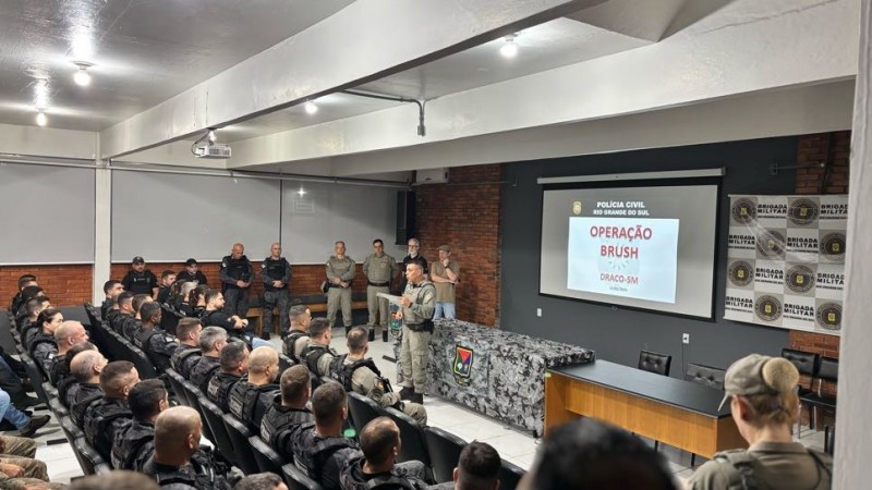 Brigada Militar e Polícia Civil deflagram Operação Brush na Região Central