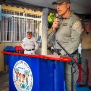 Comandante Geral fala no aniversario da escola Tio Chico