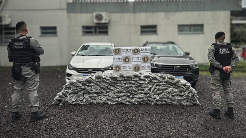 BM apreende aproximadamente 79 quilos de maconha no litoral gaúcho