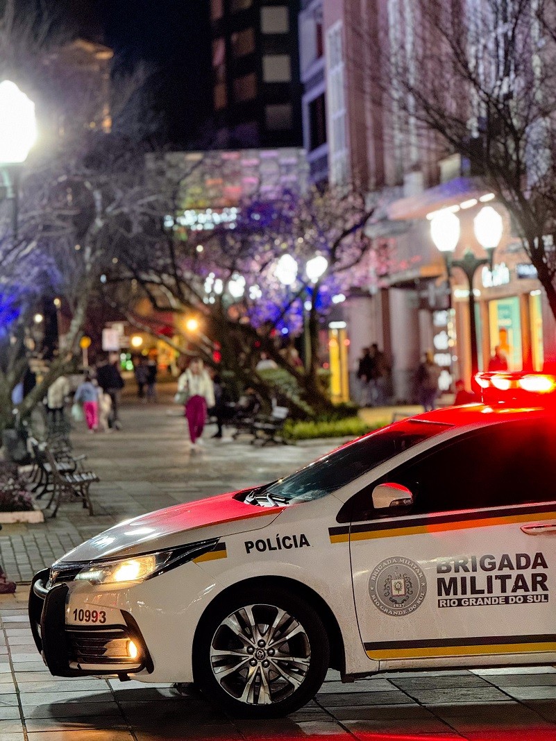 Viatura da BM na atuação em policiamento ostensivo.
